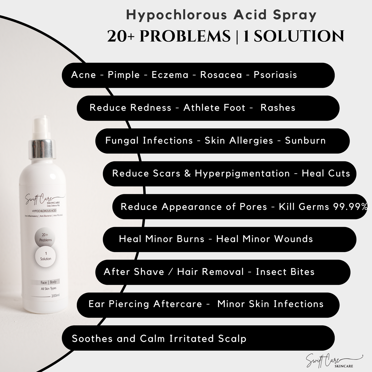Swift Care Hypochlorous Acid Spray